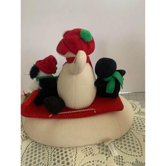 Hallmark Jingle Pals Musical Snowman What Fun Sledders With Penguin & Puppy Fest - Picture 3 of 6